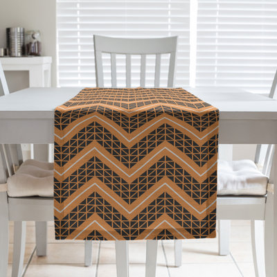 Stephenie Classic Hand Drawn Chevron Table Runner