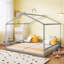 Lits jumeaux au sol, cadre en pin, chambre d'enfants moderne partagée-1956485035