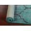 Tapis vert en laine noué à la main de conception unique 3 pi 6 po x 5 pi 9 po