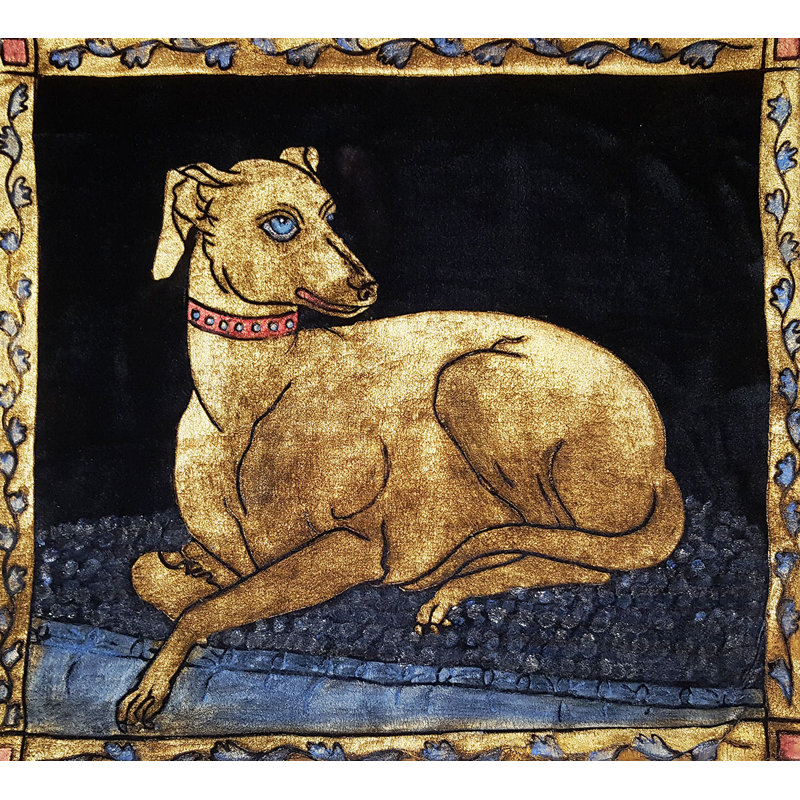 Greyhound Velvet Rectangular Pillow Cover