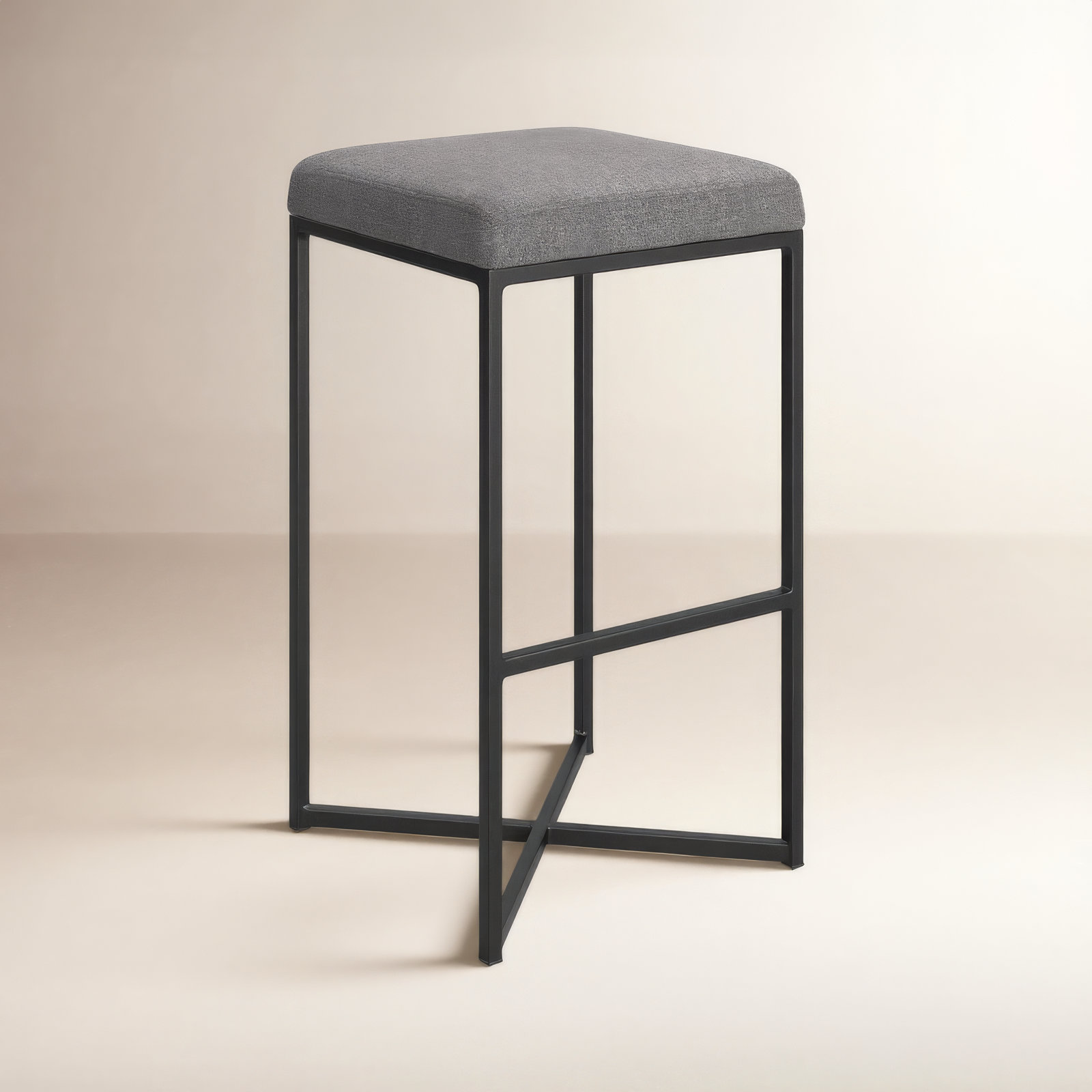 Rosetta Stool, Bar Stool (30.3" Seat Height), Gray