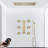 Remote Controlled Brushed Gold Thermostatic Shower System with Rainfall and Jets