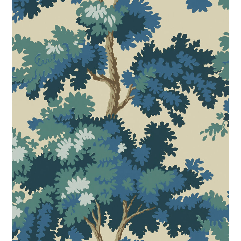 Raphael Floral Wallpaper Roll by Sandberg, Dark Blue