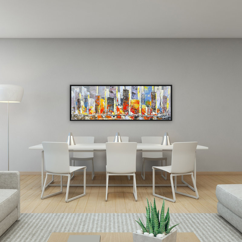 «Color Splash Cityscape» sur, H 16 po x l 48 po