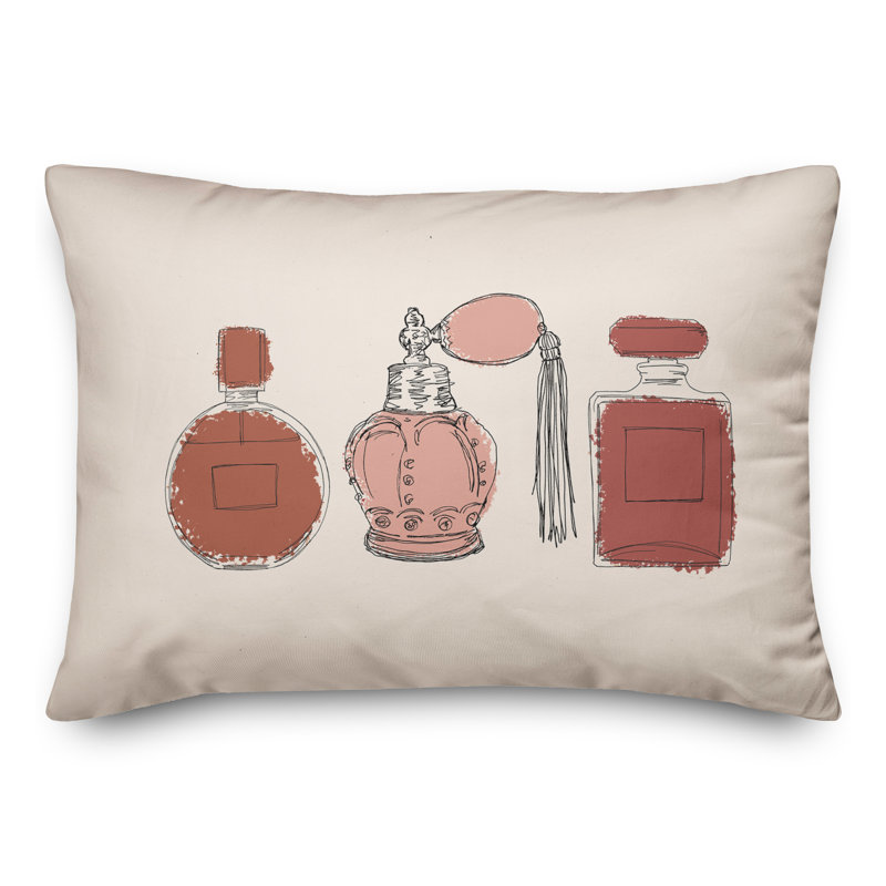 Vintage Perfume Throw Pillow