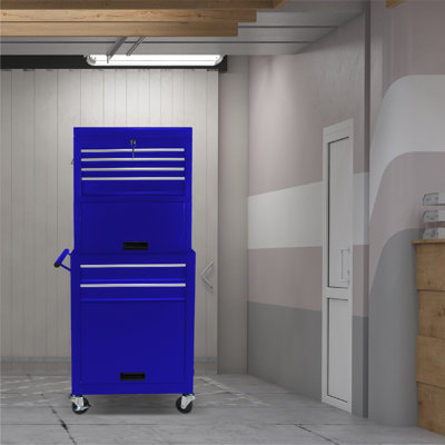 Almute 20.87'' W 6 -Drawer Steel Bottom Rollaway Chest with Wheels