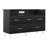 47" 5 Drawer Dresser with LED Lights & Charging Station, Wood Storage Chest-137846713