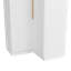 Armoire d'angle 70,9 "avec poignées en bois massif - tringle suspendue + 5 tablettes