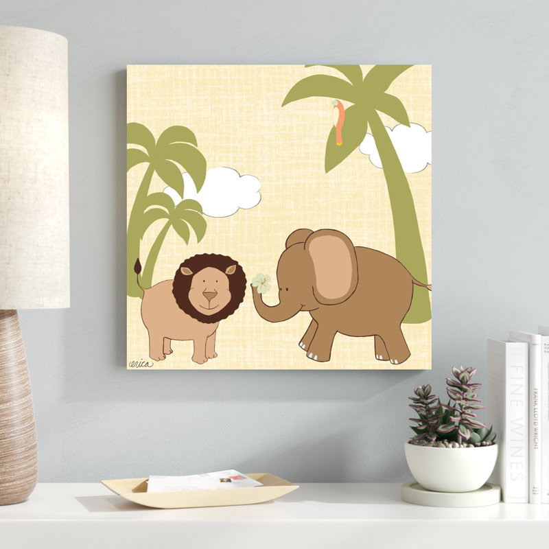 Baby Jungle IV, H 20 po x l 20 po x P 1,25 po