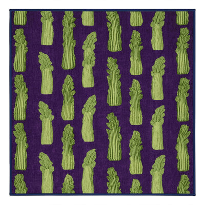  Tapis mauve lavable avec légumes asperges