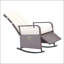 Fauteuil inclinable et berçant en rotin d'extérieur-507466904
