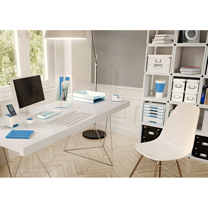 Wow Plastic Paper Organiser, White/Blue