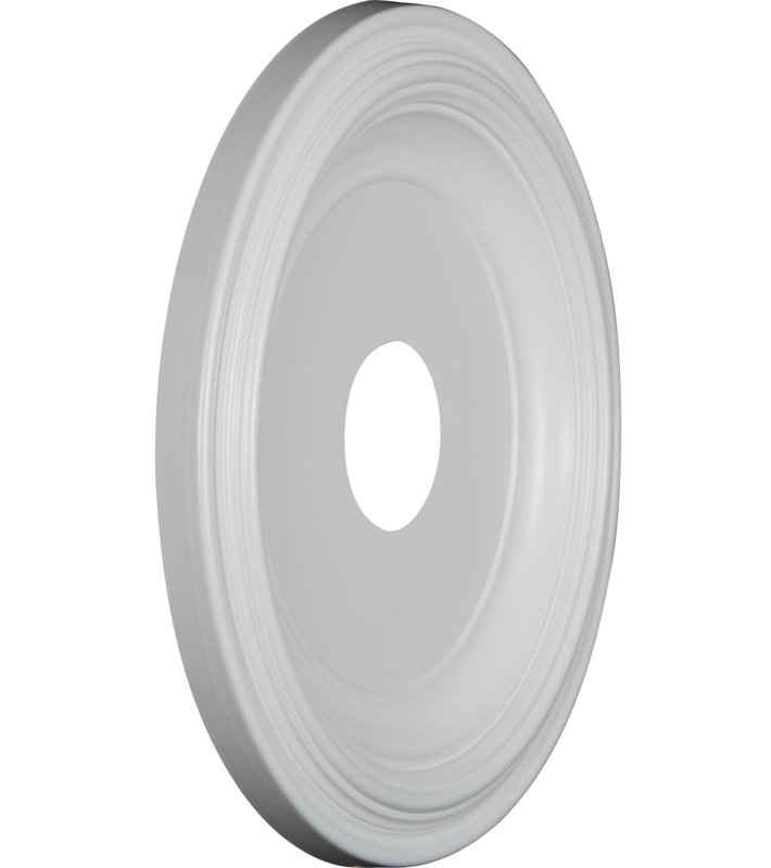 Traditional Traditional Thermoformed PVC Ceiling Medallion, 16" H x 16" W x 1.38" D, White