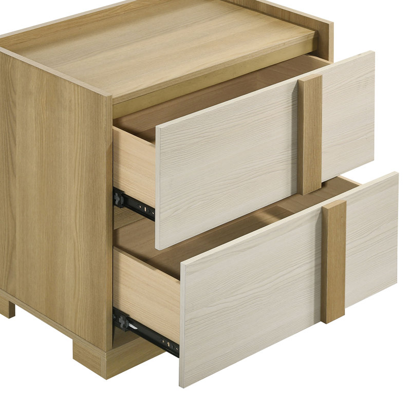 Ensemble de chambre avec grand lit 4 pièces Ellaline Natural