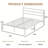Bed Frame with Headboard, Metal Platform Bed Frame with LED, Charging Station, No Box Spring Needed, Easy Assembly, Noise Free-318877678-318877677