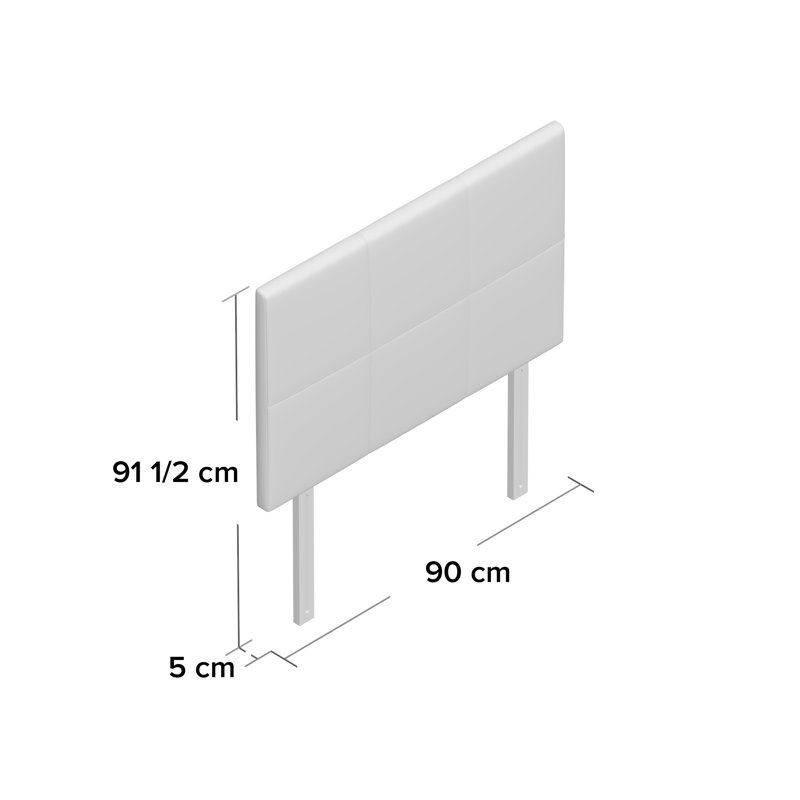 Arbane Upholstered Headboard, Cream, Single (3')