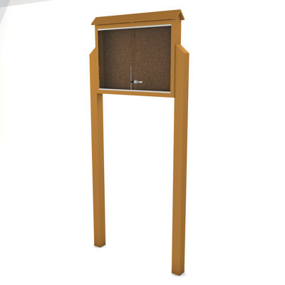 Recycled Plastic Medium Message Center One Side Two Posts