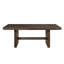 Table de salle à manger Ony, plateau rectangulaire de 79 po, bois brun noyer foncé