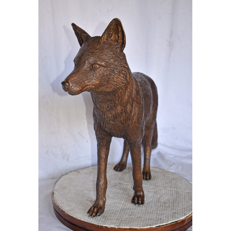 Statue Bellanger Fox Bellanger - Taille: L 47 po x l 6 po x H 23 po.