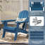 Chaise Adirondack pliante en HDPE avec porte-gobelet (ensemble de 2)-2054640256