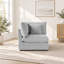 Chaise d'angle rembourrée en lin avec revêtement-413573545