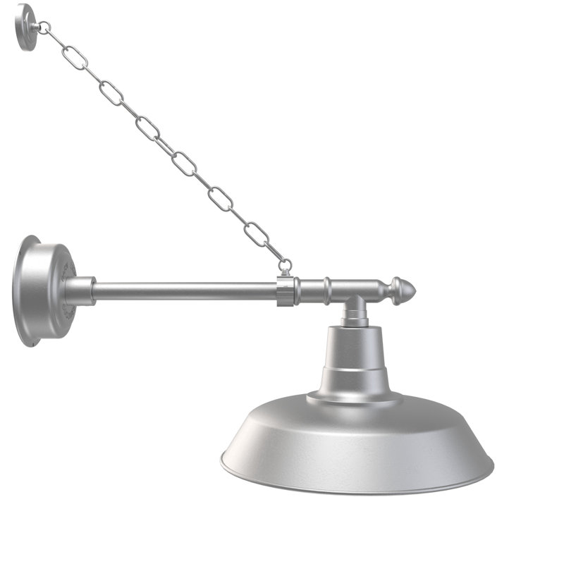 Haleigh Wall Light, 11" H x 16" W x 29" D, Galvanized Silver