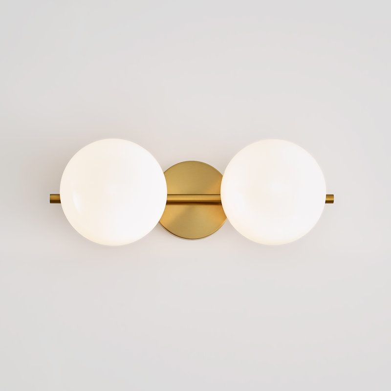 2 - Light Vanity Light, Burnished Brass