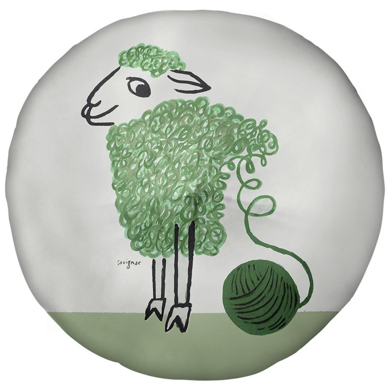 Coussin de plancher rond raymond, 27,5 po x 55,5 po, Vert
