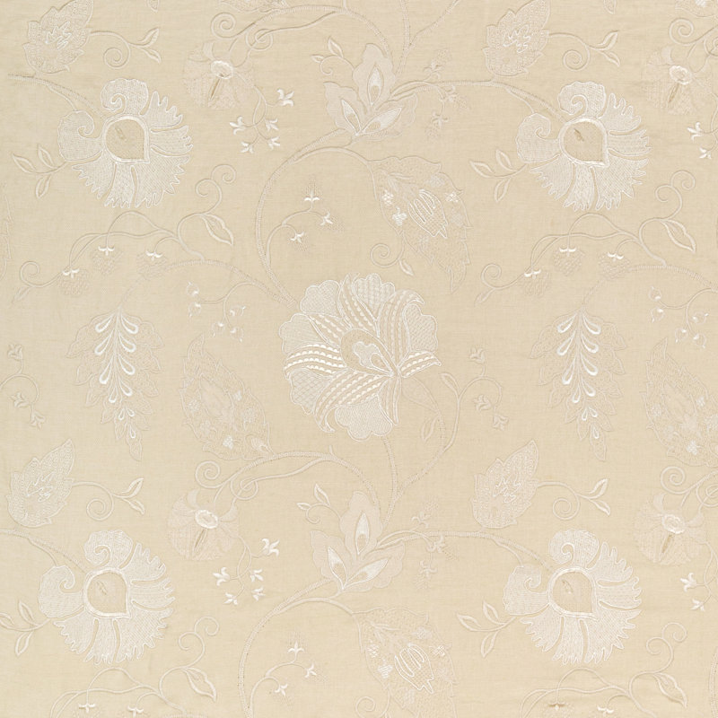 Shiraz Emb Fabric, Stone/Ivory