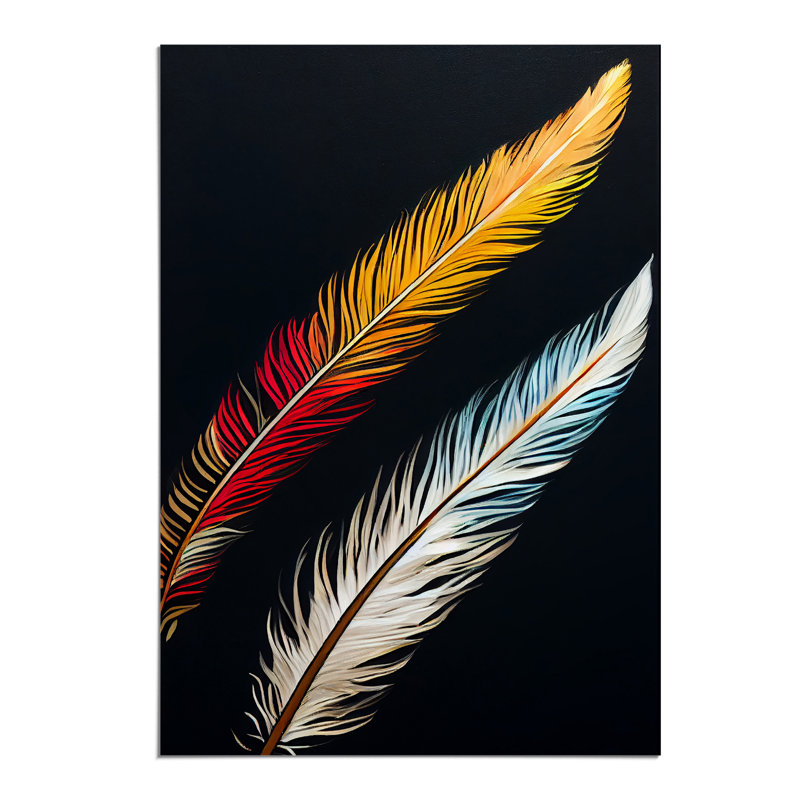 Pair of Feathers - Wall Art, Paper, 42cm H x 29.7cm W