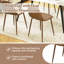  Ensemble de 4 chaises de salle à manger rembourrées en similicuir avec pieds en métal