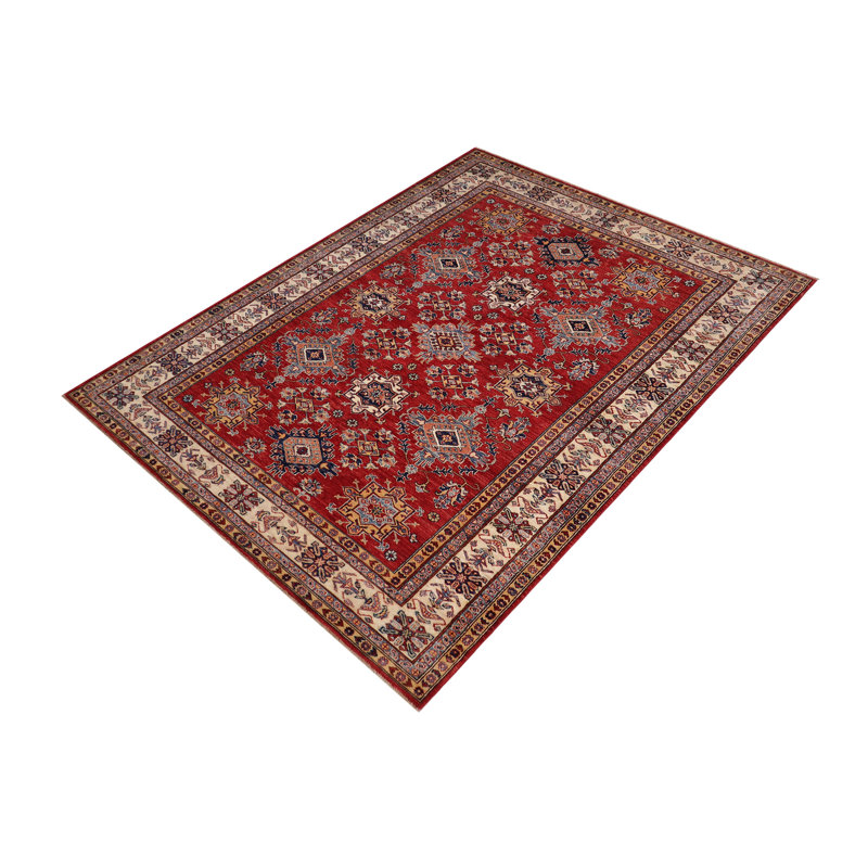 Tribal Kelson Blaire Red/Beige Wool Rug - 5'7'' X 8'9''