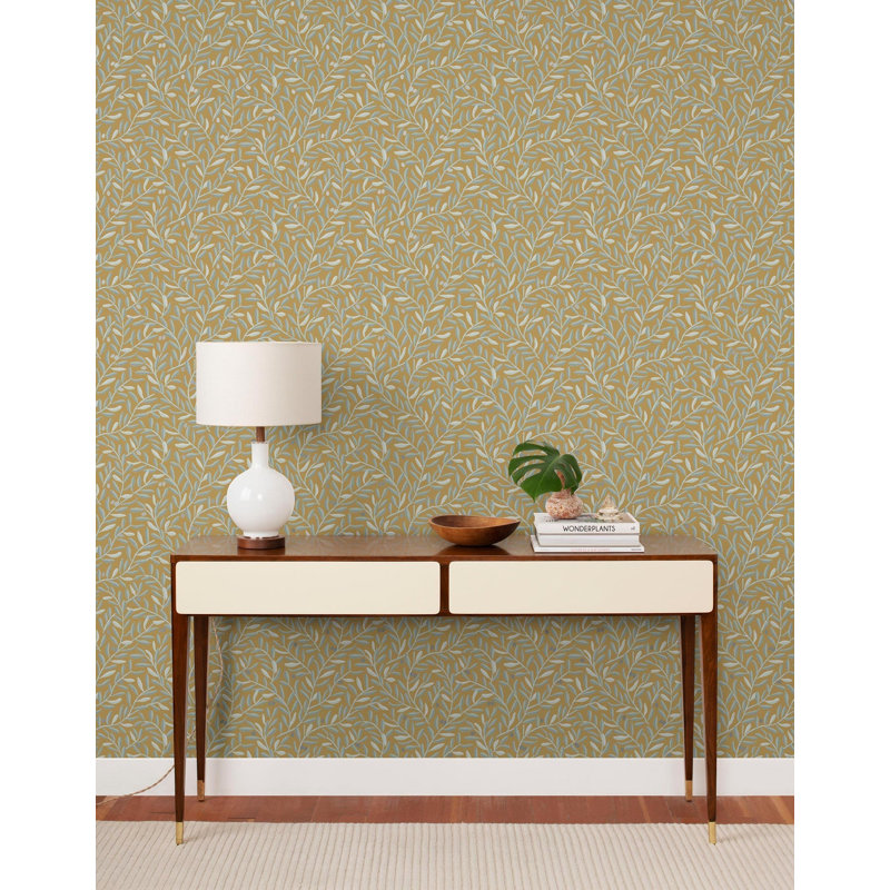 Olive Grove Wallpaper | Traditional / Roll - 27" x 30', Ochre