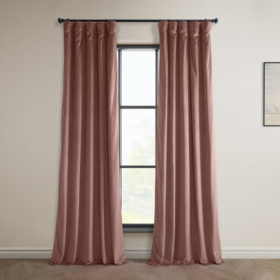 Loria Plush Velvet Blackout Curtain Panel