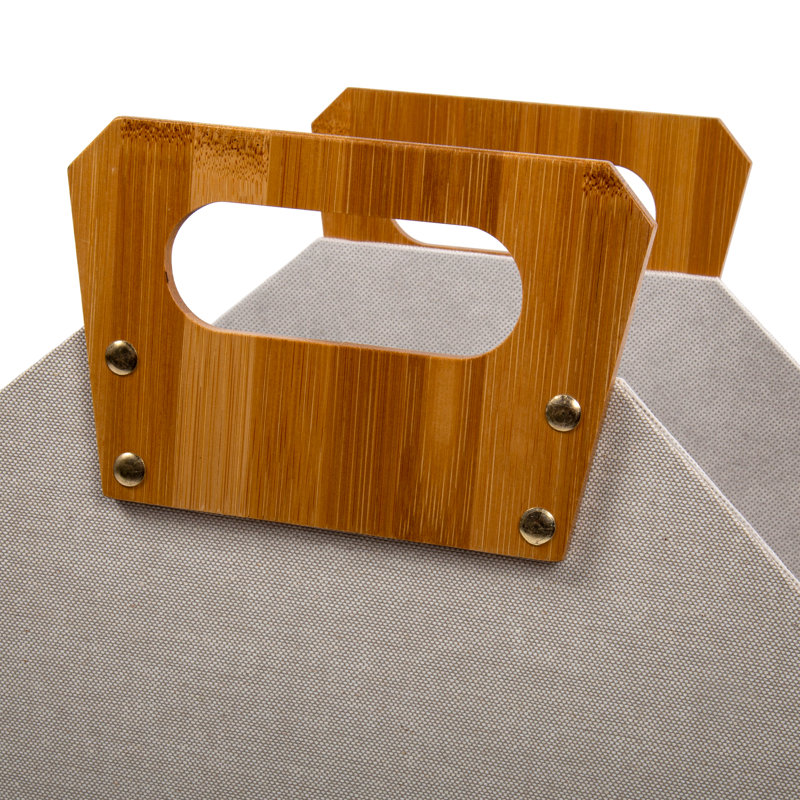 Élégant panier en tissu pliable, Beige