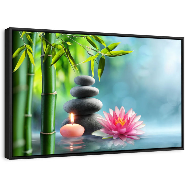 Bien-être «Japanese Bamboo Spa Canvas Print», H 29 po x l 43 po
