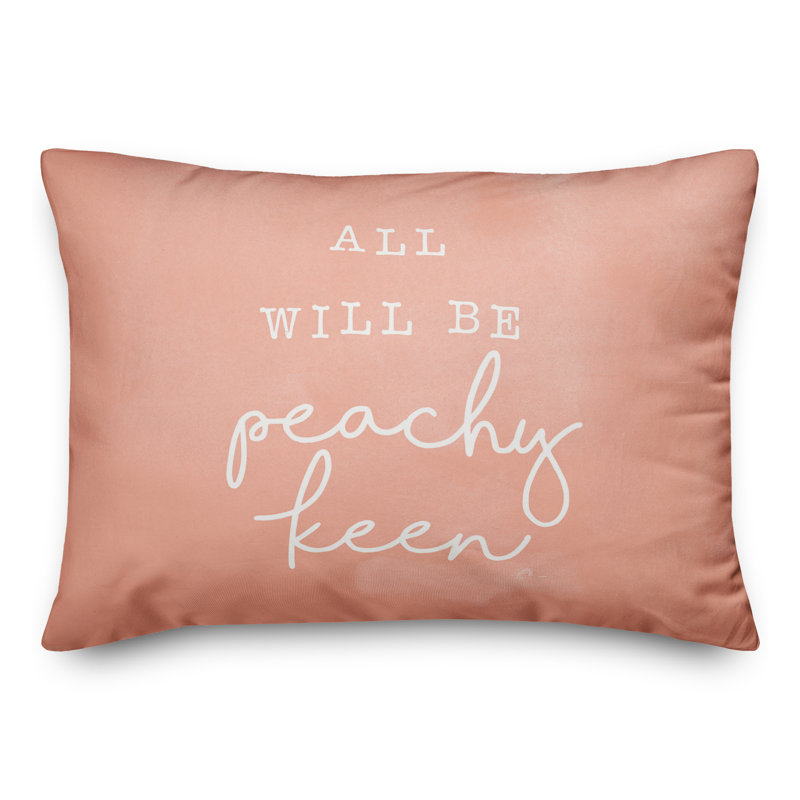 Coussin décoratif "All Will Be Peachy"