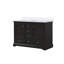 Meuble-lavabo double avec comptoir en quartz blanc-541901817