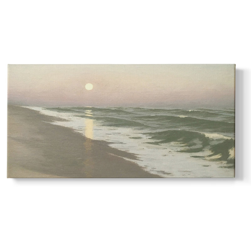 Reproduction d'art sur toile encadrée, H 17 po x l 33 po, Doré