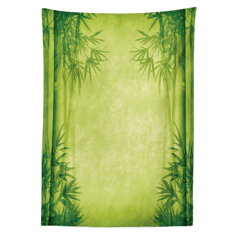 Nappe d’image de style simple et de conception simple de style fengshui chinoise banmboo trees, 84 po x 60 po