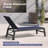 PURPLE LEAF Patio Chaise Lounge Set 2 Pieces Textilene Pool Lounge Chairs with Wheels Sunbathing Chair for Outdoor Yard (2 Navy Blue Lounges W/Side Table)-2032141004
