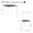 Space Saving Dining Table Sets(must Include Both Table And Chair), Wood Mdf Modern Kitchen Set
