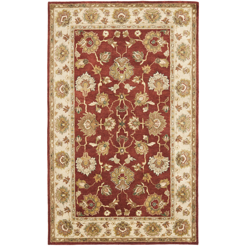 Bergama Hand Tufted Wool Oriental Rug, Rectangle 5' x 8'