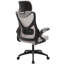 Chaise de bureau ergonomique en filet, grande et haute chaise d'ordinateur de 400 lb avec appui-tête réglable en 2 dimensions et accoudoirs rabattables-133292997