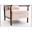 Fauteuil d'appoint moderne du milieu du siècle avec structure en bois, fauteuils de salon rembourrés avec coussin lombaire pour une lecture et une détente confortables-543562407-543562424