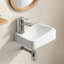 Lavabo vasque de salle de bain 14 "avec robinet, ensemble de drain