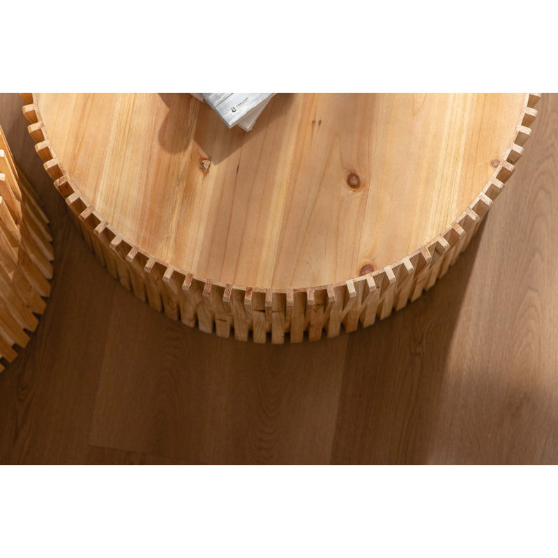 Ensemble de 2 tables basses cylindriques de style rétro