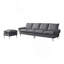 Canapé modulaire moderne en L avec repose-pieds convertible