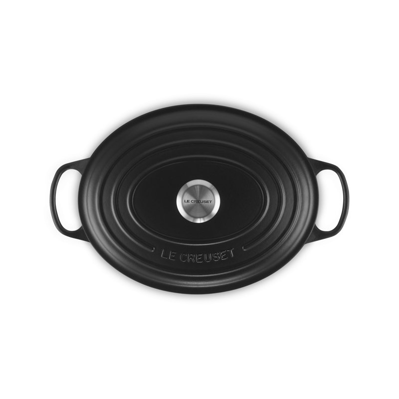 Le Creuset Enameled Cast Iron Oval Dutch Oven with Lid, 6.75 quarts, Licorice
