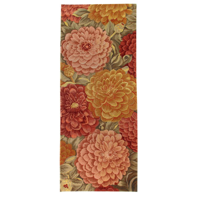 Via Como - 'Peonies Soft' Runner Rug - Size 4' X 10'